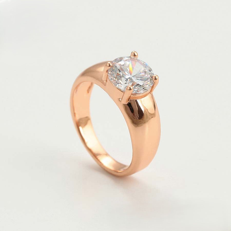 Bague Solitaire Éclat Rose