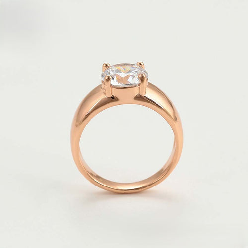 Bague Solitaire Éclat Rose