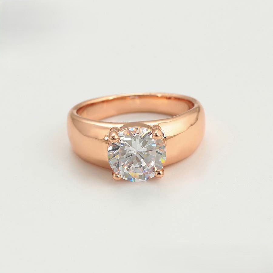 Bague Solitaire Éclat Rose